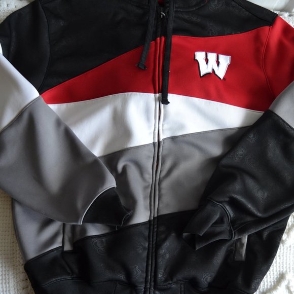 Champs Other - Champs Wisconsin Color Block Zip Up Hoodie Sweatshirt Size M